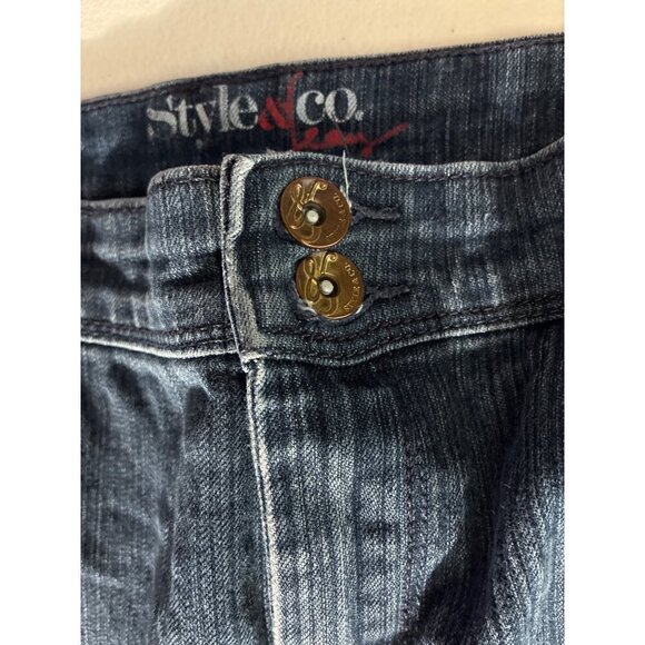 Style & Co Jeans Womens Size 10 Straight Leg Blue Jeans Y2K Curvy - Picture 2 of 15